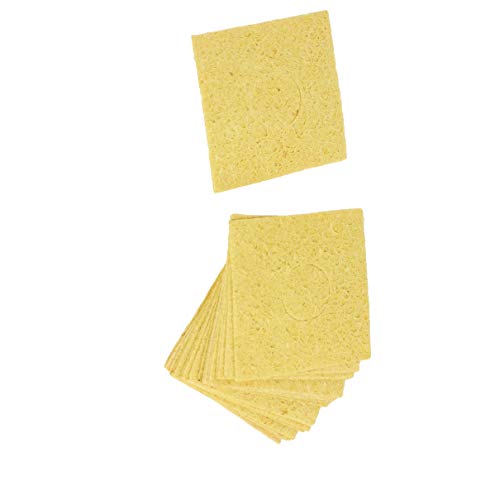 Aexit 20 Pcs Soldering Equipment Replacement Soldering Iron Cleaning Sponge 60 x 60 Tip Cleaners x 0.6mm