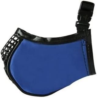 Soft Dog Muzzles Mesh Breathing Panel Safe Secure Restricts Unwanted Behavior (Small - Blue)