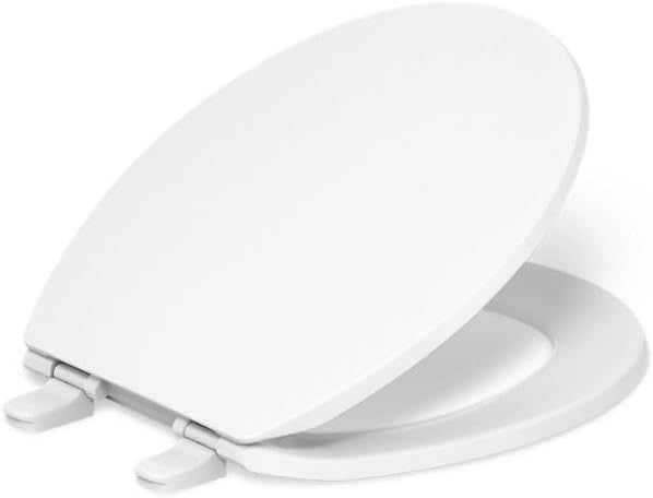 K-4775-0 Brevia with Quick-Release Hinges Round-Front Toilet Seat, White