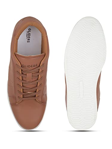 Image of Liberty Gliders Anderson Casual Lacing Sneakers for Men - Black, Tan & White | Suitable for Travel, College, Office | Comfortable Slip-On Casual Shoes | Lightweight Stylish Fashion Footwear for Gents
