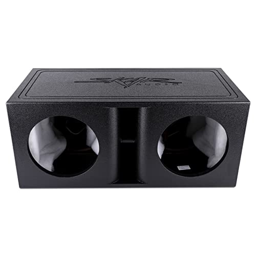 Image of Skar Audio AR2X10V Dual 10 inch Universal Fit Armor Coated Ported Subwoofer Box with Kerf Port