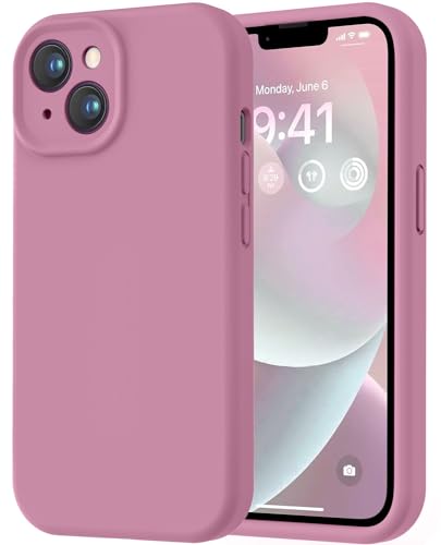 Image of LOVE 3000 Designed for iPhone 14 Case, Premium Silicone with [Soft Anti-Scratch Microfiber Lining] Shockproof Protective Phone Case for Men Women Girls 6.1 inch, Lavender Purple