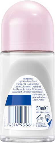 NIVEA Pearl & Beauty Deo Roll-On, Antitranspirant Roller schützt 72h vor Schweiß und Körpergeruch, pflegendes Deodorant mit Perlenextrakten und Avocadoöl (50 ml)