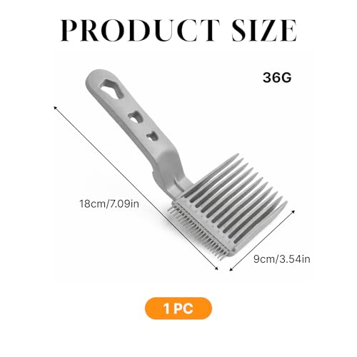 Peine para difuminar cabello con mango ergonómico gris miniatura 2