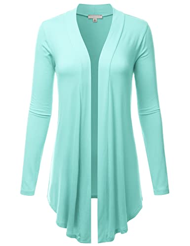 Image of LALABEE Women's Draped Open-Front Long Sleeve Light Weight Cardigan (S~3XL)