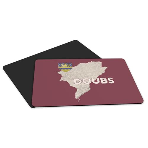 Set de table antidérapant Doubs 25 carte rouge protège table grand format