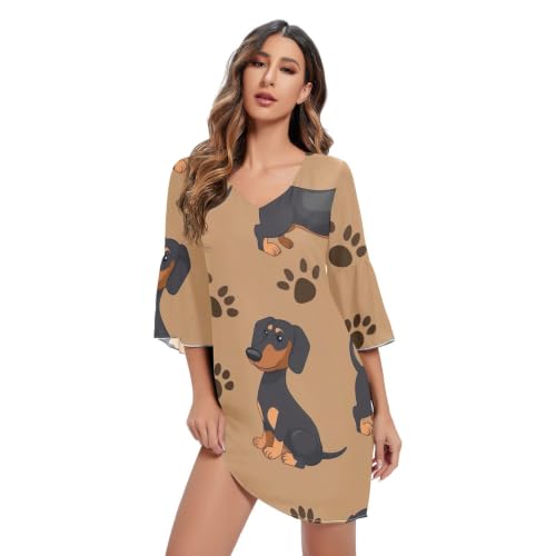 Robe été mousseline teckel légère pour rester fraîche au soleil