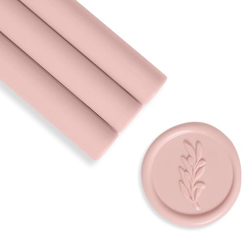 Bâtons de cire à cacheter rose blush pour sceau de mariage UNIQOOO x8