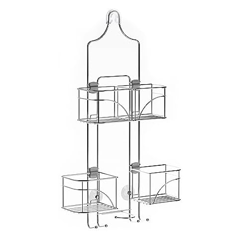 Zenna Home Chrome Expandable Over-The-Shower Caddy Cover