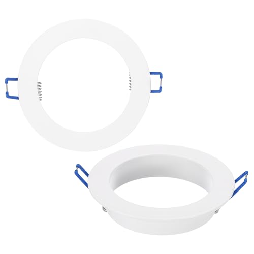 PATIKIL Anneau d'Encadrement de Lumière de 12W, 5 OD 4 Id, 2 Pièces, Support de Montage pour Éclairage Encastré au Plafond, Mur, pour Downlight, Blanc