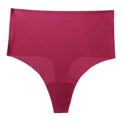 Tangas Algodon Mujer Tangas inconsútiles de Talle de la Ropa Interior para Mujer para Las Mujeres Respirables No Show para Las Tanga Divertido Mujer Tanga HiloBordado Mujer (RD1, XL)