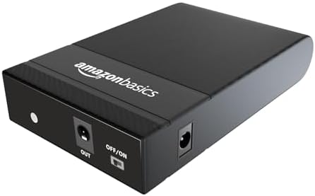 Amazon Basics UPS for WiFi Router/Modem/Set top Box Devices. Supports 12Vdc, 2.5A Routers. Backup Upto 4 Hours, Current Surge & Deep Discharge Protection (Black)
