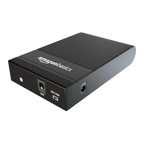 Amazon Basics UPS for WiFi Router/Modem/Set top Box Devices. Supports 12Vdc, 2.5A Routers. Backup Upto 4 Hours, Current Surge & Deep Discharge Protection (Black)