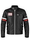 Marzz Store Dr House MD Gregory Black Leather Motorcycle Jacket Men, Hugh Laurie Doctor Jacket Men, Gregory Men's Biker Jacket (US, Alpha, Small, Regular, Regular, Black)