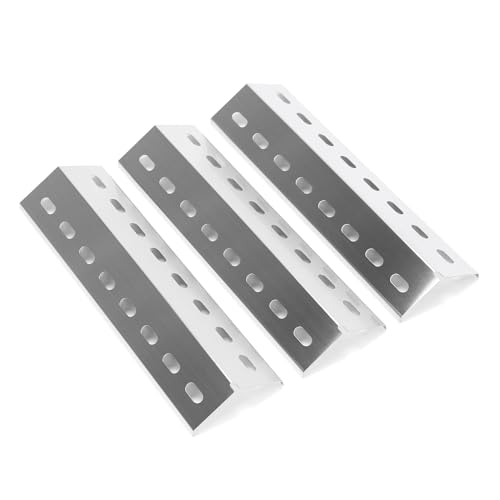 GFTIME Lot de 3 cache-brûleurs universels en acier inoxydable de 37 cm pour barbecue Barbecook Siesta/Vanilla/Brahma, Charbroil, Proficook, Tarrington House,...