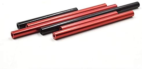 6Pcs M3x4mm-16mm Round Aluminum long nut column multi-axis crossing the body frame ultra light pull rod connection nut High QT - (Size: M3x6mm (Red))