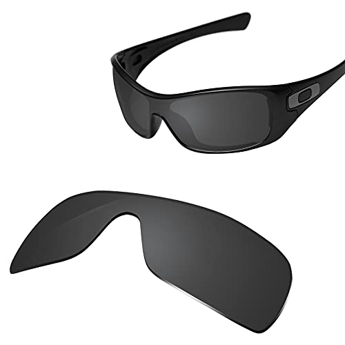 Glintbay 100% Precise-Fit Replacement Sunglass Lenses for Oakley Antix - Polarized Advanced Black