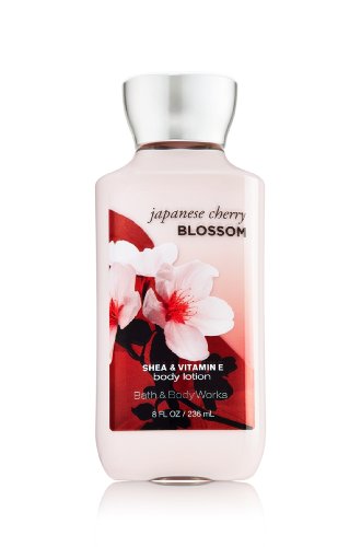 Bath Body Works Japanese Cherry Blossom 8.0 oz Body Lotion with Vitamin E, Jojoba Shea Butter