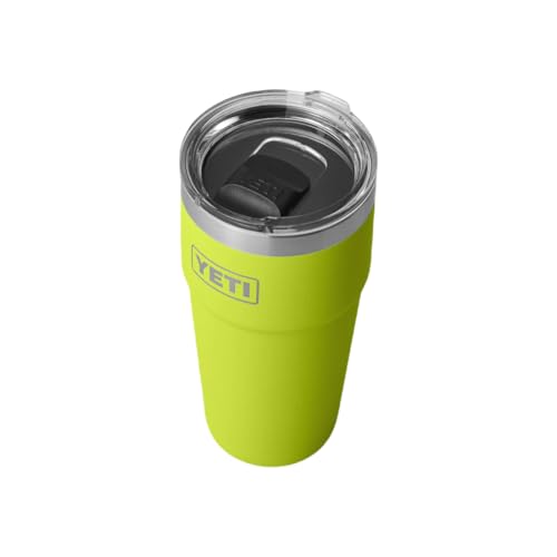 Image of YETI Rambler 16 oz Stackable Tumbler, Vacuum Insulated, Stainless Steel with MagSlider Lid-Chartreuse