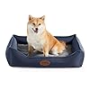 Orthopedic Dog Beds for Medium Dogs Durable Egg Crate Foam Sofa Dog Bed wit Washable Removable CoverWaterproof LiningPet Bed for Large Dogs Navy Blue 264 L x 217 W x 62 Th