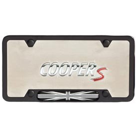 Genuine MINI Cooper Black License Plate Frame with 