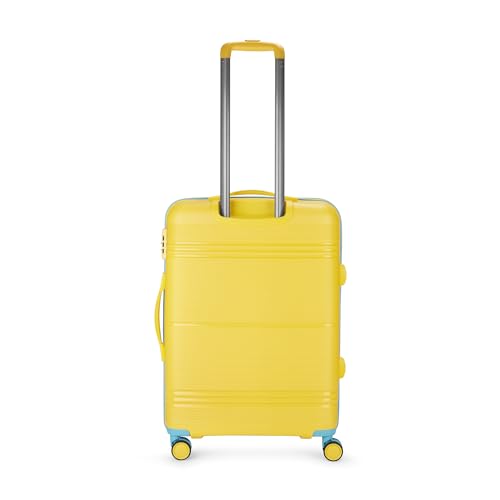 Image of Skybags Paratrip Medium Size Hard Luggage (67 Cm) | Polypropylene Luggage Trolley with 8 Wheels| Bumblebee | Unisex, Spinner, Yellow
