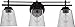 Craftmade 19624FB3 Drake Clear Seeded Glass Vanity Bath Lighting, 3-Light 180 Watts, Flat Black