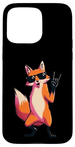 Cool Fox Rock �n���h�T�C�� �T���O���X �p���N �A�j�}���O���t�B�b�N �X�}�z�P�[�X iPhone 15 Pro Max �p