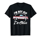 I'm Not Old I'm Classic Retro Vintage Camión de cuerpo cuadrado Coches y camiones clásicos retro vintage. Los entusiastas del automóvil pueden disfrutar de este clásico crucero de la calle Fleet Side de los años 70. Regalo perfecto para el padre para espectáculos de coches o coches y noche de crucero de café caliente.