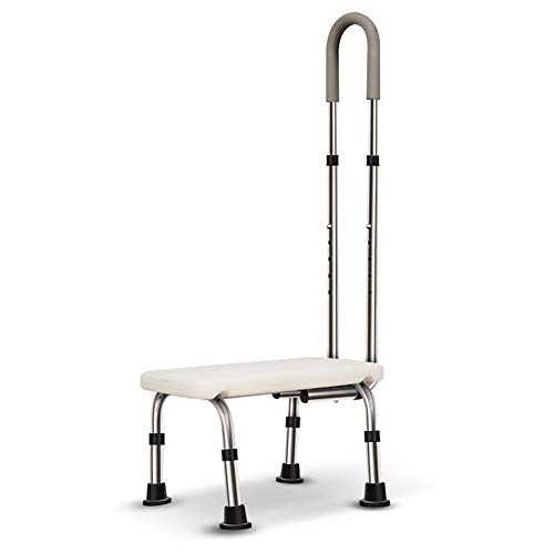 ZHYJJ Escabeau de sécurité, escabeau avec Main Courante pour Le Soutien Léger et Portable, Repose-Pieds carré Domestique antidérapant pour Cuisine intérieure, Salle de Bain