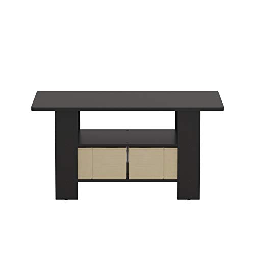 Furinno ANDREY Coffee Table, Small Modern Coffee Table with Storage and Bin Drawer, Side Table for Living Room, Bedroom, Home Office, Espresso - Image 11