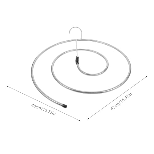 Outanaya 2 Stück Spiral Wäscheständer aus Edelstahl mit Drehbarem Haken Wäscheständer für Bettlaken und Bettdecken Großer Handtuchtrockner für Haushalts und Reisegebrauch