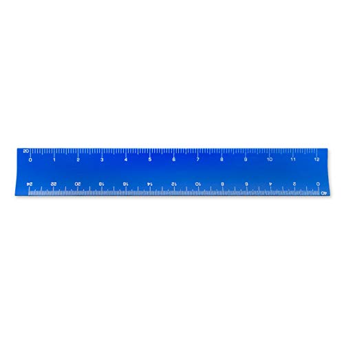 Image of Alumicolor 6-inch Aluminum Engineer Hollow Scale for School, Office, Art and Drafting, 6IN, Blue