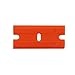 FOSHIO Plastic Razor Blades 200PCS Double Edged 1.5 Inch Suit for Scraper, Scraper with Plastic Blades for Remove Decals Stickers Adhesive Label and Glass Clean, Orange