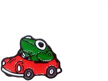 Cartoon Brooch, Naughty Little Frog Driving Corsage Creative pin