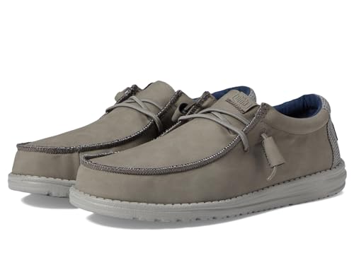 Image of HEYDUDE Men's Wally Fabricated Leather Wide | Men's Shoes | Men Slip-on Loafers | Comfortable & Light-Weight