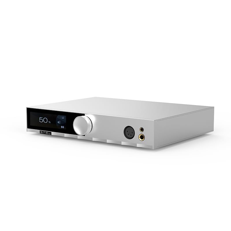 LEAUDIO SMSL H400 Headphone Amplifier preamp Output 6.35mm 4.4mm XLR Fully Balanced gain Control with Remote Control (Sliver), Silver