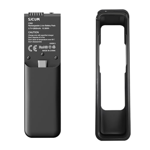 Batterie 2800 mAh pour SJCAM C300 grand format noir de poche