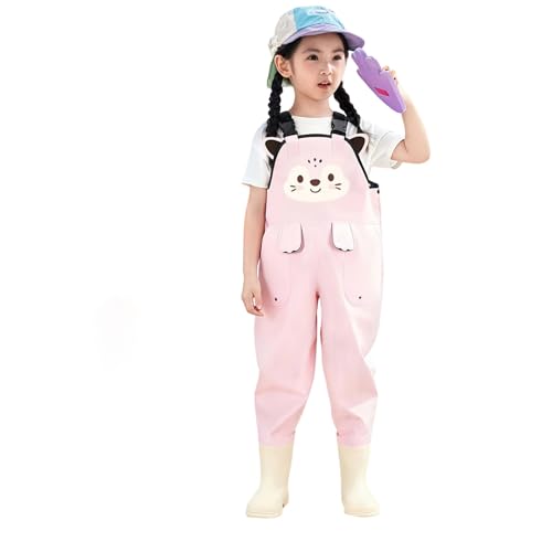 Salopette de pluie enfant avec bottes pour jouer dehors en couleur unie