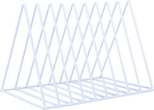 Franklite White coating New Paper Magazine Rack Desktop Book Organizer File Holder Storage Holder Organizer Bookshelf for Home School Office Decor (White)-picture-26