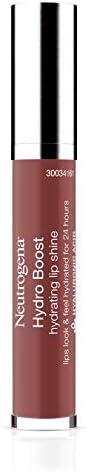 Neutrogena Hydro Boost Moisturizing Lip Gloss, Hydrating Non-Stick and Non-Drying Luminous Tinted Lip Shine with Hyaluronic Acid to Soften and Condition Lips, 90 Pink Mocha Color, 0.10 oz