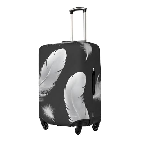 feather Print Fashionable Suitcase Cover Personalized Luggage Protector for Travel and Business2