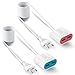 Produktbild UCOMEN Steckdose mit USB 2 Ports, 2.4A USB mit Verlängerungskabel 1.5m, Blau und Rosa - 2er Pack