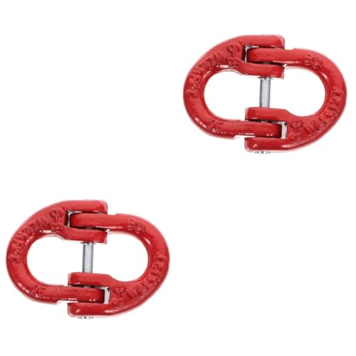 Conector de acero para cadena PRETYZOOM de doble anillo resistente para construcción, 2 u.