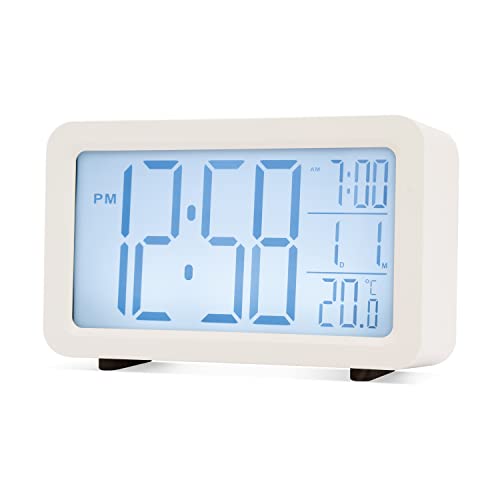 Acctim Harley Superbrite® Modern Digital Alarm Clock (White)