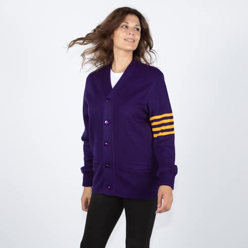 Image of Stewart & Strauss Cardigan Varsity Letter Sweater | American style button front letter sweater knit since 1977, heavyweight and ready for chenille letters and patches