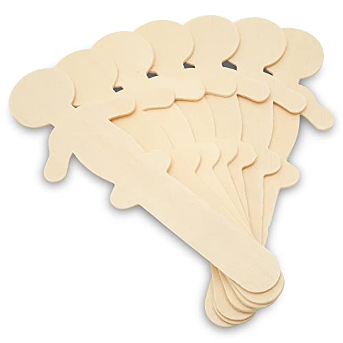 Wooden people-shaped popsicle sticks, 5 in high, 250-pack