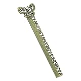 OUNONA レトロな蝶と杏デザインのメタルブックマーク定規 製で耐久性と防錆性を備え ブックマークと定規の二役を果たす読書愛好家向け