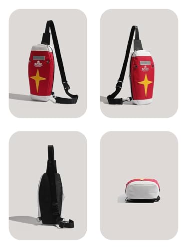 Image of Shield Backpack Anime Accessories Cosplay Backpack Manga Multi Purpose Bag Stylish Ideal Gift for Anime Fans (Red Shoulder Bag)