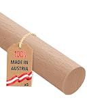 Gedotec Asta tonda in faggio 30 mm | Bastoncini artigianali lisci in FAGGIO | Lunghezza delle aste 1000 mm | Bastoncini di legno stabili e di alta qualità in legno di faggio | 5 Pezzi
